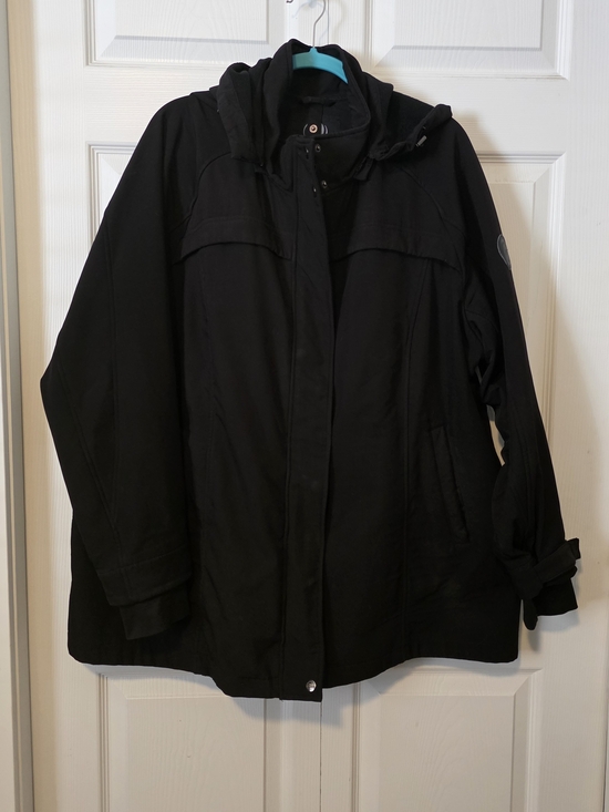 Penningtons Jackets & Blazers - Black Women's Hooded Coat - Casual Lightweight Fall/Winter Jacket